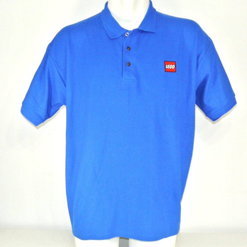 LEGO Legoland Employee Uniform Polo Shirt Blue NEW Size M Medium